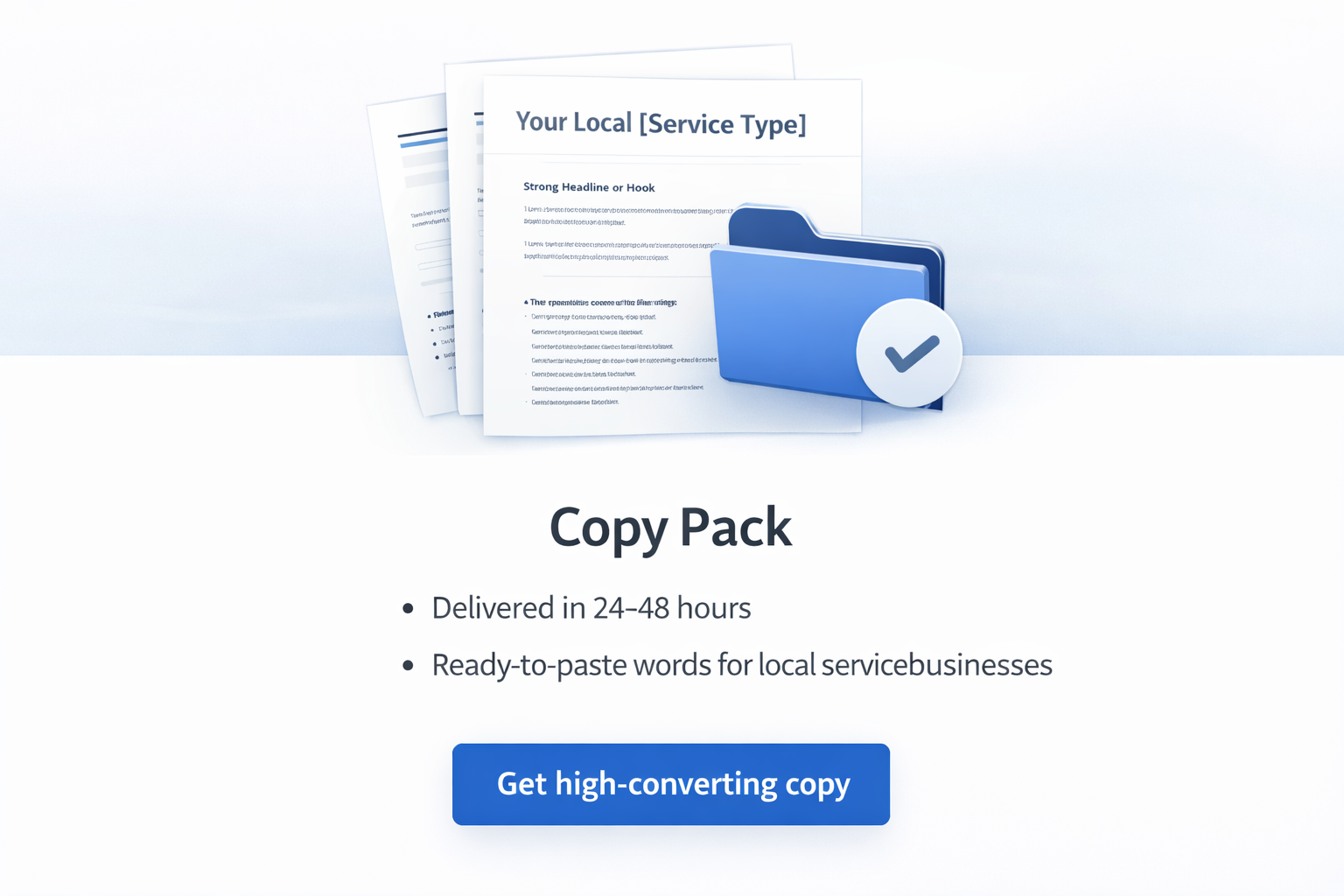 Website Copy Pack (AI-Generated) — Launch Your Business Fast